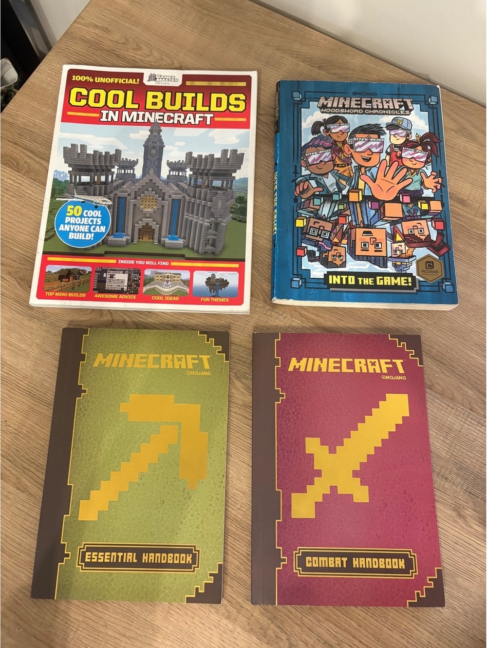 Lot of 4 Minecraft books (all paperback)
